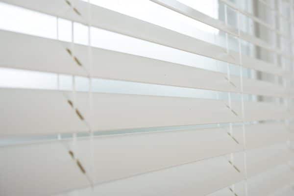 Close up of White 50mm Venetian Blinds